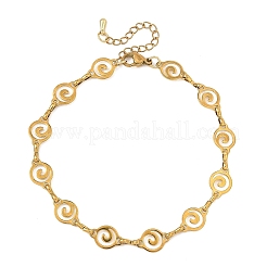 304 Stainless Steel Hollow Spiral Link Chain Anklets&nbsp;AJEW-AN00848-01