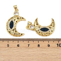 Brass Micro Pave Cubic Zirconia Pendants&nbsp;KK-S526-20G-B