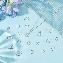 120Pcs 12 Styles Stainless Steel Charms&nbsp;STAS-WR0001-22