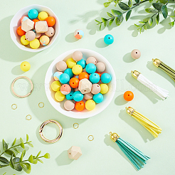 DIY Beaded Keychain Wristlet Making Kit&nbsp;DIY-CA0004-43