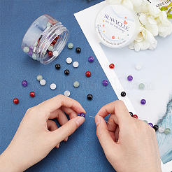 DIY Round Gemstone Stretch Bracelets Making Kits&nbsp;DIY-SC0014-42