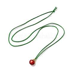 3Pcs 3 Styles Aluminum Christmas Bell Pendant Rattail Satin Cord Necklaces&nbsp;NJEW-JN05506-02