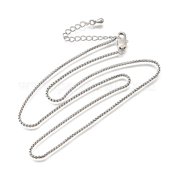 1MM Brass Box Chain Necklaces&nbsp;NJEW-C086-01P