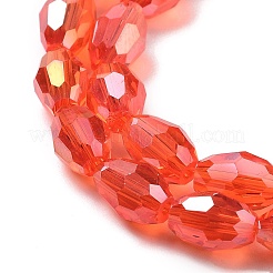 Transparent Electroplate Glass Beads Strands&nbsp;EGLA-A037-T6x8mm-B09
