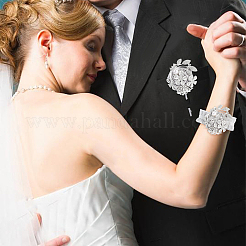 Silk Cloth Imitation Flower Corsage Boutonniere&nbsp;AJEW-WH0248-359