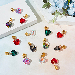 30Pcs 6 Color Glass Pendant&nbsp;PALLOY-GO00009