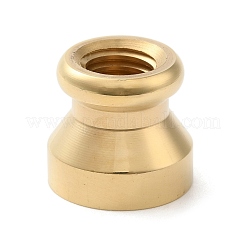 Golden Plated Round Shaped Wax Seal Brass Stamp Head&nbsp;STAM-K002-01G-03