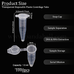 Transparent Disposable Plastic Centrifuge Tube&nbsp;FIND-WH0152-224B