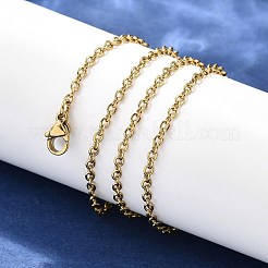 304 Stainless Steel Cable Chain Necklace Making&nbsp;STAS-P045-01G-A