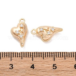 Brass Micro Pave Cubic Zirconia Pendants&nbsp;KK-D288-01G