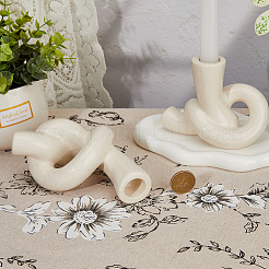 2Pcs 2 Styles Ceramic Candle Holder&nbsp;AJEW-FH0004-10