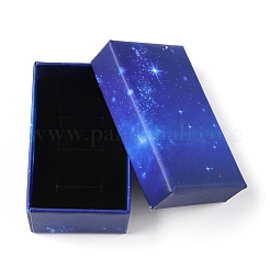 Starry Sky Pattern Cardboard Jewelry Boxes&nbsp;CBOX-WH0003-15D