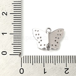Brass Micro Pave Clear Cubic Zirconia Connector Charms&nbsp;KK-G503-35P