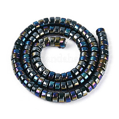 AB Color Plated Opaque Glass Beads Strands&nbsp;GLAA-T026-3x6mm-P16
