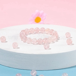 100Pcs 8mm Natural Madagascar Rose Quartz Round Beads&nbsp;DIY-LS0002-50