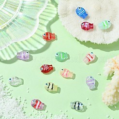 14Pcs 14 Colors Glass Beads&nbsp;LAMP-CJ0002-11