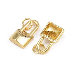 Brass Micro Pave Cubic Zirconia Pendants&nbsp;KK-A269-48G