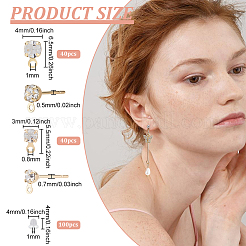 80Pcs Brass Stud Earring Findings&nbsp;KK-BC0009-38