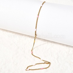 304 Stainless Steel Enamel Link Ring Bracelets for Women&nbsp;BJEW-Z140-02G