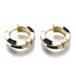 Brass Huggie Hoop Earrings&nbsp;EJEW-S209-06A