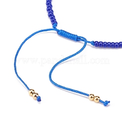 Lampwork Evil Eye & Glass Beaded Bracelet&nbsp;BJEW-JB08367-01