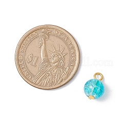 10Pcs Spray Painted Crackle Glass Charms&nbsp;PALLOY-JF03253-02