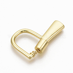 Brass Screw Carabiner Lock Charms&nbsp;KK-T046-001G-P-NF
