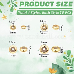 40Pcs 4 Styles Brass Beads&nbsp;KK-UN0003-34
