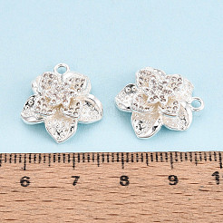 Brass Micro Pave Clear Cubic Zirconia Pendants&nbsp;KK-T077-31S