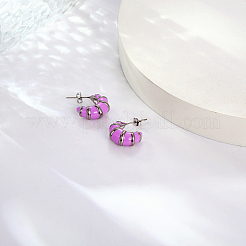 304 Stainless Steel Enamel Stud Earrings for Women&nbsp;AU7915-4