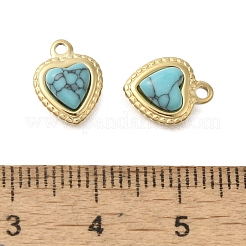 Synthetic Turquoise Charms&nbsp;STAS-U027-09G-05
