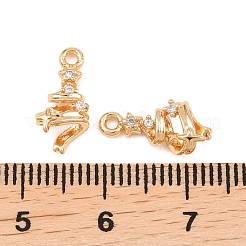 Christmas Brass Micro Pave Cubic Zirconia Pendants&nbsp;KK-L261-15A-G01