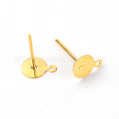 Iron Stud Earring Settings&nbsp;FIND-WH0072-93A-G-1