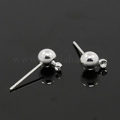 Brass Ball Post Ear Studs&nbsp;KK-C227-01S-1