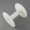 Plastic Empty Spools for Wire, Thread Bobbins, White, 24x87mm