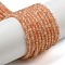 Natural Sunstone Beads Strands, Faceted, Round, 2mm, Hole: 0.5mm, about 178pcs/strand, 15.3 inch(39cm)