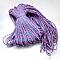 7 Inner Cores Polyester & Spandex Cord Ropes, with Patterns, for Rope Bracelets & Shoe Lace Cord Making, Hot Pink, 4mm, about 109.36 yards(100m)/bundle, 420~500g/bundle
