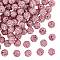 Pave Disco Ball Beads, Polymer Clay Rhinestone Beads, Grade A, Round, Light Rose, Rhinestone: PP13(1.9~2mm), 6 Rows Rhinestone, 10mm, Hole: 1.5mm