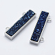 Electroplate Natural Druzy Agate Pendants&nbsp;G-E459-2