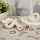 2Pcs 2 Styles Ceramic Candle Holder&nbsp;AJEW-FH0004-10-3