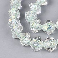 Handmade Foil Glass Beads Strands&nbsp;FOIL-Q002-06C