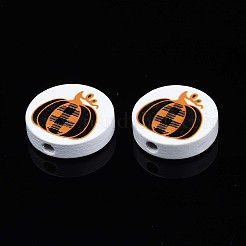 Autumn Theme Printed Natural Wood Beads&nbsp;WOOD-T021-89