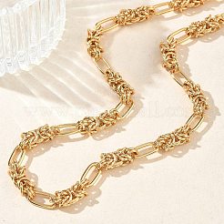 6MM 304 Stainless Steel Byzantine Chain Necklaces for Women&nbsp;NJEW-G201-05G