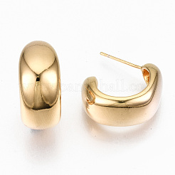 Brass Half Hoop Earrings&nbsp;KK-R117-036-NF