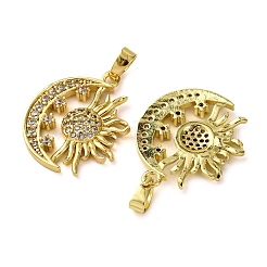Brass Micro Pave Cubic Zirconia Pendants&nbsp;KK-F911-06G