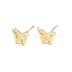 Brass Stud Earrings&nbsp;EJEW-P346-01A-G