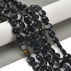 Dyed Natural Blue Tiger Eye Beads Strands&nbsp;G-P497-01E-74