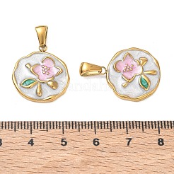 304 Stainless Steel Enamel Pendants&nbsp;AL-CBA618D-01G-K