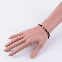 Natural Tiger Eye Beaded Stretch Bracelets&nbsp;BJEW-JB02459-02
