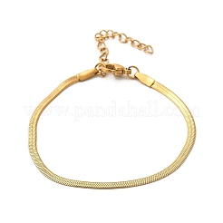 304 Stainless Steel Herringbone Chains Bracelet for Men Women&nbsp;LS-BJEW-D450-01G-03